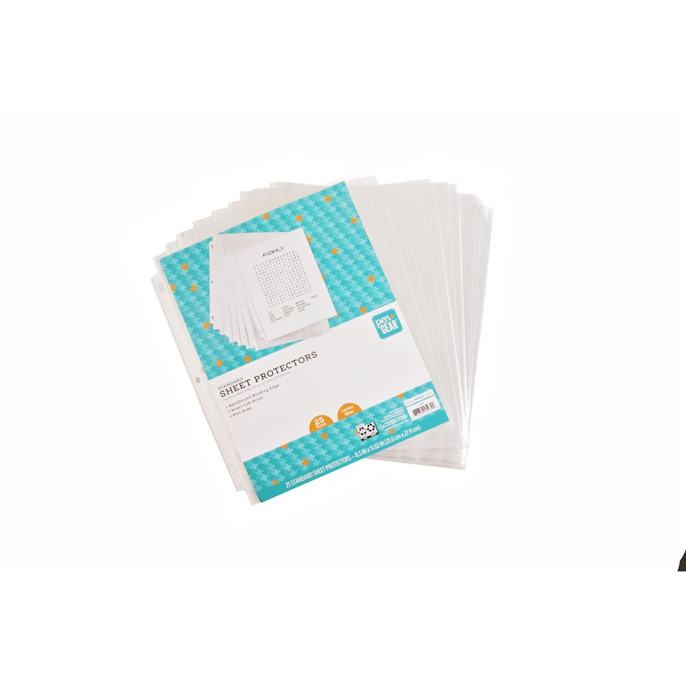 Pen+Gear Standard Sheet Protectors 25 Sheets, 8.5inches x 11inches