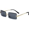 thumbnail image 1 of SHILIU-Rimless Rectangle Sunglasses for Women Mens Fashion Vintage Frameless Square Glasses with Gradient Lens, 1 of 4