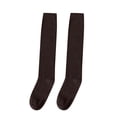thumbnail image 6 of Women's Cotton Knee High Socks, Casual Solid Color Knit Long Stockings, Soft and Breathable Athletic High Tube Socks, Assorted Colors, Coffee, One Size, 6 of 7