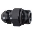 thumbnail image 2 of ICT Billet -6AN Flare a 8 Oring ORB Macho Bomba de Combustible Adaptador de Riel Ajuste Manguera Flare Plomería Aceite Rosca Recta Puerto Regulador Extremo Fluido Negro Anodizado F06AN08OR, 2 of 4
