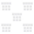 thumbnail image 1 of Bewildely 1 Set Handkerchief Supple Pure Cotton Hand-made Coloring Painting Towels Kerchiefs Material Hand for Adults Children Teenagers blanco 5piezas, 1 of 6