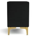 thumbnail image 3 of Furniture of America Gatsby Upholstered 2-Drawer Nightstand, Black, 3 of 8