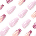 thumbnail image 6 of Fofosbeauty 24pcs Press on False Nails Tips, Coffin Fake Nails, Purple Glitter, 6 of 9