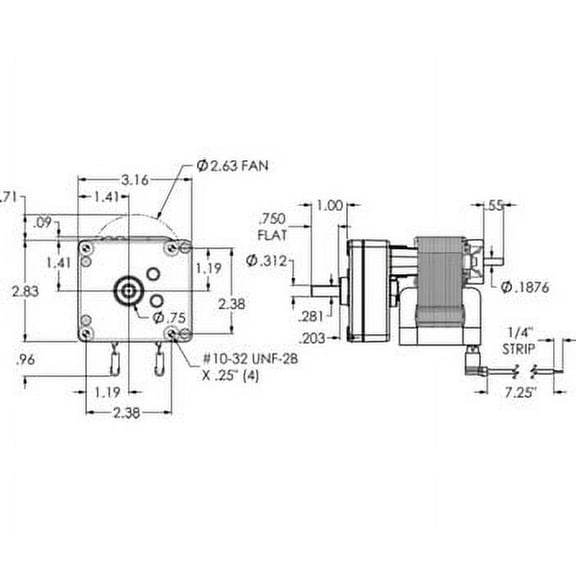 Dayton Model 1MBG5 Gear Motor 12 RPM 1/64 hp 115V (4LL07)