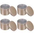 thumbnail image 1 of 4 piezas Contenedor con tapa Contenedores pequeños Tarro de vela Soporte de metal Tapas de café Latas, 1 of 6