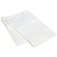 thumbnail image 1 of 400-Thread Count 100% Egyptian Cotton Elegant Stripes Pillowcase Set White / Standard, 1 of 1