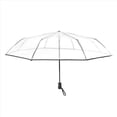 thumbnail image 4 of 4X Paraguas Transparente Paraguas Automatico para Lluviaautomatico Compacto Plegable Estilo A Prueba de Viento Paraguas Transparente , Transparente & Borde Negro, 4 of 10