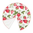 thumbnail image 2 of Daiia Strawberry1 Drawing Merry Christmas Tree Skirt , Xmas Large Lace-up Tree Skirt, Santa Snowflakes Rustic Home Decorations New Year Party Farmhouse Decor-30", 2 of 7