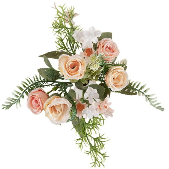 Qocolhg Artificial Flowers for Outdoor, No Fade Fake Plastic Flowers Faux Plants for Decoration Hanging Planters Indoor Outside Garden Porch Window Vase Home Wedding Farmhouse, Pink, Clearance