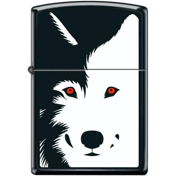 Zippo Lighter- Wolf Design Windproof Lighter (Wolf Red Eyes Z5145)