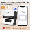 thumbnail image 3 of Impresora de etiquetas Phomemo M221, portátil, Bluetooth, de 3 pulgadas, para códigos de barras, direcciones, logotipos, correo, pegatinas, pequeñas empresas, hogar y oficina. Color blanco., 3 of 5
