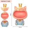 thumbnail image 3 of Adorno De Almacenamiento Para Gatos Estatua de resina con diseño de gato de la suerte, adorno de almacenamiento para llaves de entrada, decoración de escritorio de estudio (O) Sywqhk Libre de BPA, 3 of 7