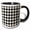 Black/White, variant on 3drose, Daisy Abstract Repeat Dot Pattern, 11oz Two-tone Blue Mug