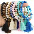 thumbnail image 2 of Handmade Natural Stone Beaded with Tassel Women Bracelets Jewelry Accessories, 2 of 8