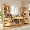 thumbnail image 5 of RichYa 4Pcs Kitchen Pantry Storage Cabinet,Modular Furniture Cabinets with Drawers,Hutch Buffet Cabinet with Display Glass Doors for Dining Room,Wood, 5 of 10
