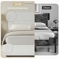 thumbnail image 6 of 4 EVER WINNER Twin Bed Frame with Headboard, Boucle Upholstered Platform Bed Frame wiith Rounded Corner, Soft Cloud Bed Frame, No Box Spring Needed, White, 6 of 8