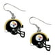 NFL NFL Pittsburgh Steelers Sport Équipe Logo Casque en Forme de J-Hook Argent Ton Boucle d'Oreille Ensemble Charme Cadeau – image 1 sur 2