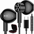 thumbnail image 1 of wonima11 USB C Headphones for Samsung S25 S24 S23 S22 Ultra S21 FE A53 Note 10+ Flip5 Fold5,Magnetic Type C Earphones USB-C Wired Earbuds with Mic Volume Control Stereo for iPhone 16 15 Plus Pro Max, 1 of 1