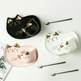 thumbnail image 6 of 3pcs/set Cute Cat Ceramic Coffee Cup Coffee Mug w/ Saucer Spoon Dinnerware Gift, 6 of 16