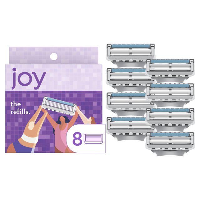 Rellenos para cuchillas de afeitar JOY Joy para mujer, 8 unidades, color morado