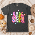 thumbnail image 4 of Colorful Ghosts Halloween T-Shirt, Cute Spooky Season Graphic Tee, Retro Fun Ghost Shirt, Comfort Colors Fall Apparel Gift for Her - White, 3XL, 4 of 5