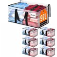 thumbnail image 1 of Bolsas De Mudanza Extra Grandes Y Bolsas De Almacenamiento Con Correas,Cremalleras Y Asas,Bolsas Impermeables Para Mudanzas Y Almacenamiento Navideño (Transparente, 2 piezas), 1 of 4
