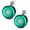 Green, variant on Loud Safety Bike Bell by DUNCHATY, High-Volume Ringing Horn for Bicycle, Heavy-Duty Aluminum Build, Easy Install Universal Handlebar Fit, Black