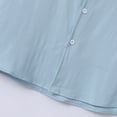 thumbnail image 4 of pstuiky hombres de manga larga, Camisa de hombre con botones y solapa de color liso y manga larga top de hombre s, 4 of 8