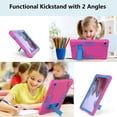 thumbnail image 5 of SaniMore Hybird Case for Samsung Galaxy Tab A8 Case 10.5" 2022 SM-X200/X205, Rugged Heavy Duty Protective Case Hidden Kickstand Dual Angle Stand Shockproof Anti-drop Case, Rose+Blue, 5 of 7
