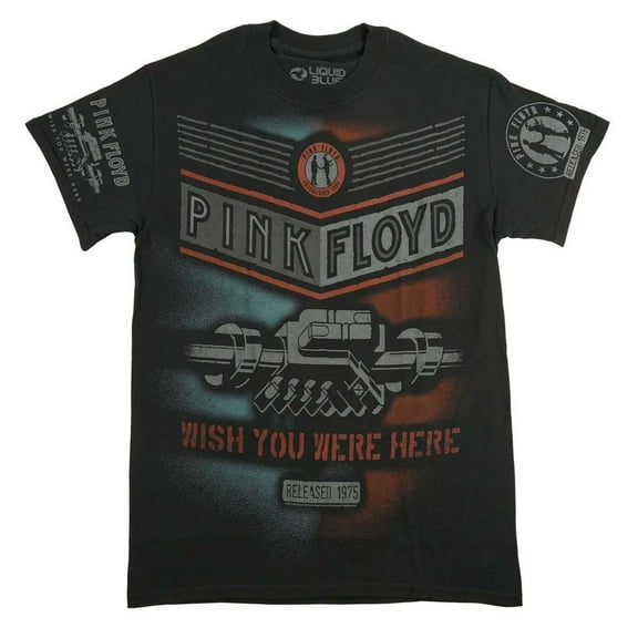 Men's Pink Floyd WYWH Released 1975 T-shirt Medium Black