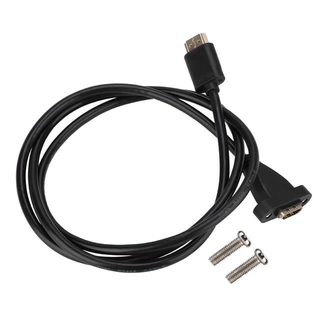 HD Multimedia Interface Male To Female Adapter, Full Metal-plated Interface Supports 8-channel 5Gbps Transmission Rate HD Multimedia Interface Extention Cable with Fixing Hole for Camera