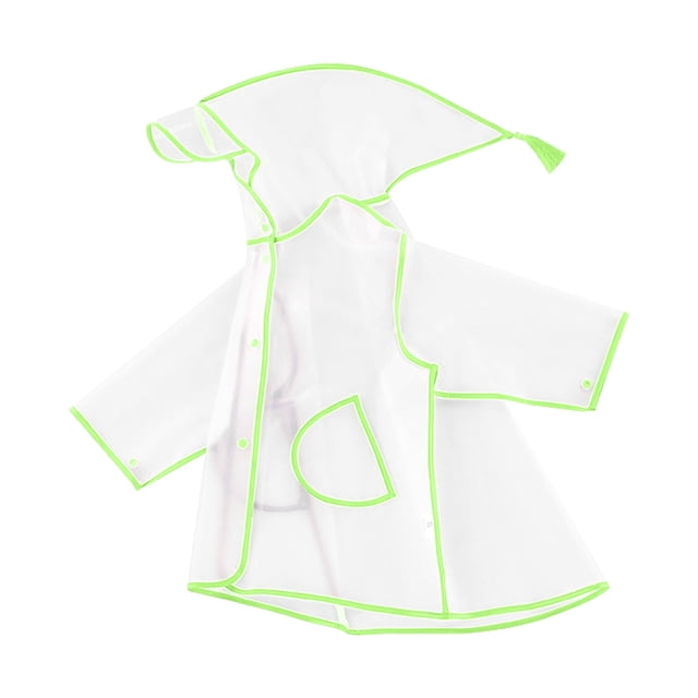 Wxirdiow Ponchos Imperméable Enfants de Pluie Imperméables pour Enfants Manteaux de Pluie Veste Réutilisable avec Capuchon pour Garçons Filles Randonnée Camping Plein Air Vert Taille, 3-4 Ans