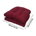thumbnail image 3 of Beautynvta Chair Cushions Set of 2, Waterproof Rocking Chair Cushion Pad, Non-Slip Dining Chair Pads, Outdoor Rocking Chair Cushion for Garden Furniture, 19''x19'', 3 of 5