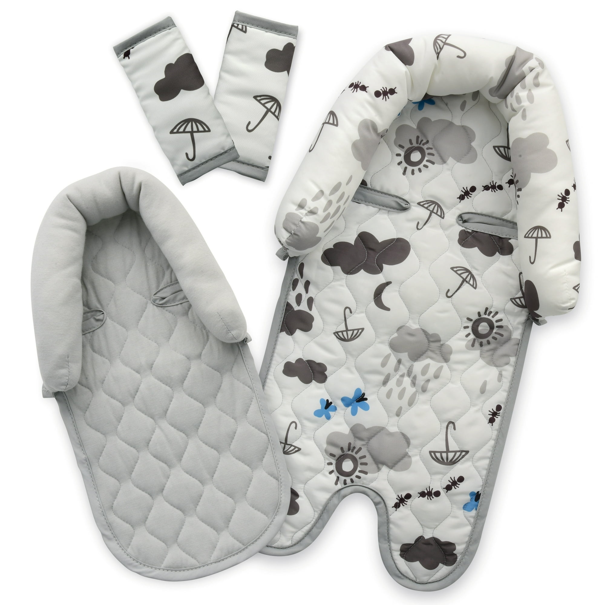 Goldbug Duo Head Support and Strap Cover Set, Cloud