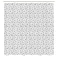 thumbnail image 3 of Ambesonne Grey Geometric Shower Curtain, Bursting Lines Retro, 69"Wx75"L, Grey White, 3 of 5