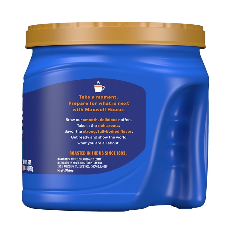 6 pack) Maxwell House Half Caff Ground Coffee, 25.6 oz. Canister