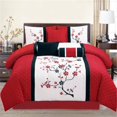 thumbnail image 1 of Elight Home 20842Twin Sakura Brodé&44; Ensemble de Couette Taille Simple - 7 Pièces, 1 of 1