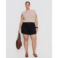 thumbnail image 3 of Gocolloa Women Plus Size Jean Shorts Stretchy 3.5" Sexy Trendy Patch Pocket High Waisted Denim Shorts Black 14W, 3 of 4
