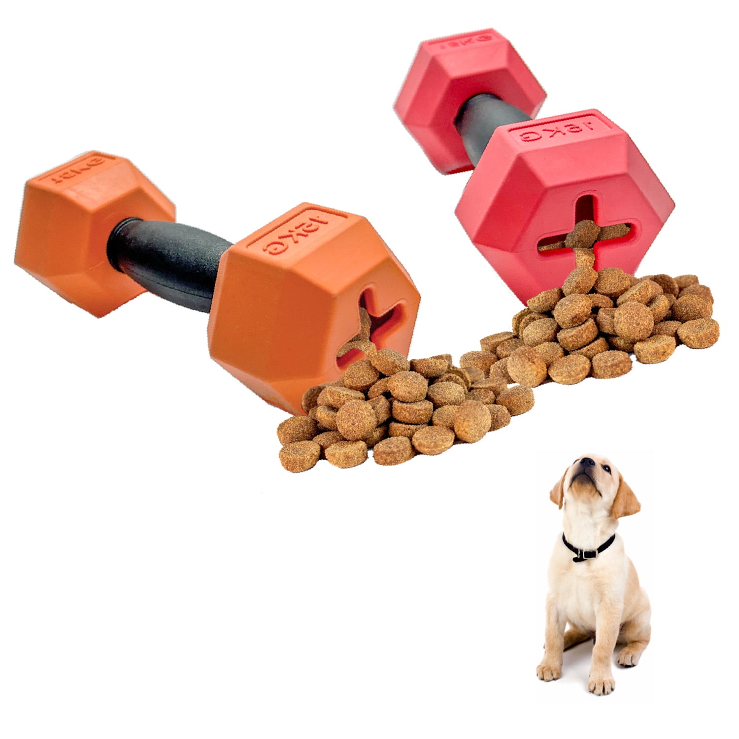 Pefilos Dog Chew Chew Toys for Puppies Small Medium Dogs, Dog Teething Toys with Natural Rubber, (Pink+Orange) Pefilos Dog Chew Chew Toys for Puppies Small Medium Dogs, Dog Teething Toys with Natural Rubber, (Pink+Orange)