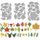 thumbnail image 1 of Troqueles metálicos de hojas de otoño, troqueles de hojas de arce y ginkgo, plantilla para repujado de setas de avellana, plantilla para scrapbooking, 1 of 9
