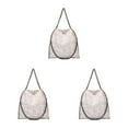 thumbnail image 2 of Youkk PU Functional And Beautiful Tote Bag For Sophisticated Style Versatile Gifts Chain Shoulder Ba white 3Set, 2 of 6