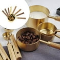 thumbnail image 1 of Stainless Steel Measuring Cups Spoons Set Wood Handle Measuring Dry Liquid Spoon Cup, 1 of 7