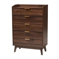 thumbnail image 3 of Bowery Hill Contemporary Walnut Brown Finished Wood 3-Piece Storage Set, 3 of 9