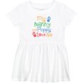thumbnail image 3 of Inktastic Nanny and Poppy Love Me Grandkid Girls Baby Dress, 3 of 5