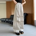 thumbnail image 6 of Liyamei Girls Lightweight Cargo Pants with Wide Leg and Draped Pleats for Casual Wear Size 5-16 Years, 6 of 7