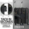 thumbnail image 2 of TACH V3 Connectable Hard Shell Carry On Spinner Suitcase Luggage Bag, Black, 2 of 6