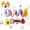 Orange, variant on Infant Baby Pink Fox Spiral Plush Hanging Toys for Car Seat Stroller Bar Crib Bassinet Mobile with Music Box BB Squeaker and Rattles