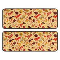 Kitchen Rugs Sets Of 2,Colorful Mushroom Anti Fatigue Kitchen Mat Rugs Non Slip Washable,Decorative Kitchen Floor Mats for Kitchen,Sink,Laundry,17"x47" 17"x47"