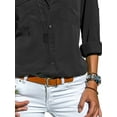 thumbnail image 4 of Gvmfive Women Long Sleeve V Neck Blouse Button Down Tunic Tops Shirt, 4 of 4