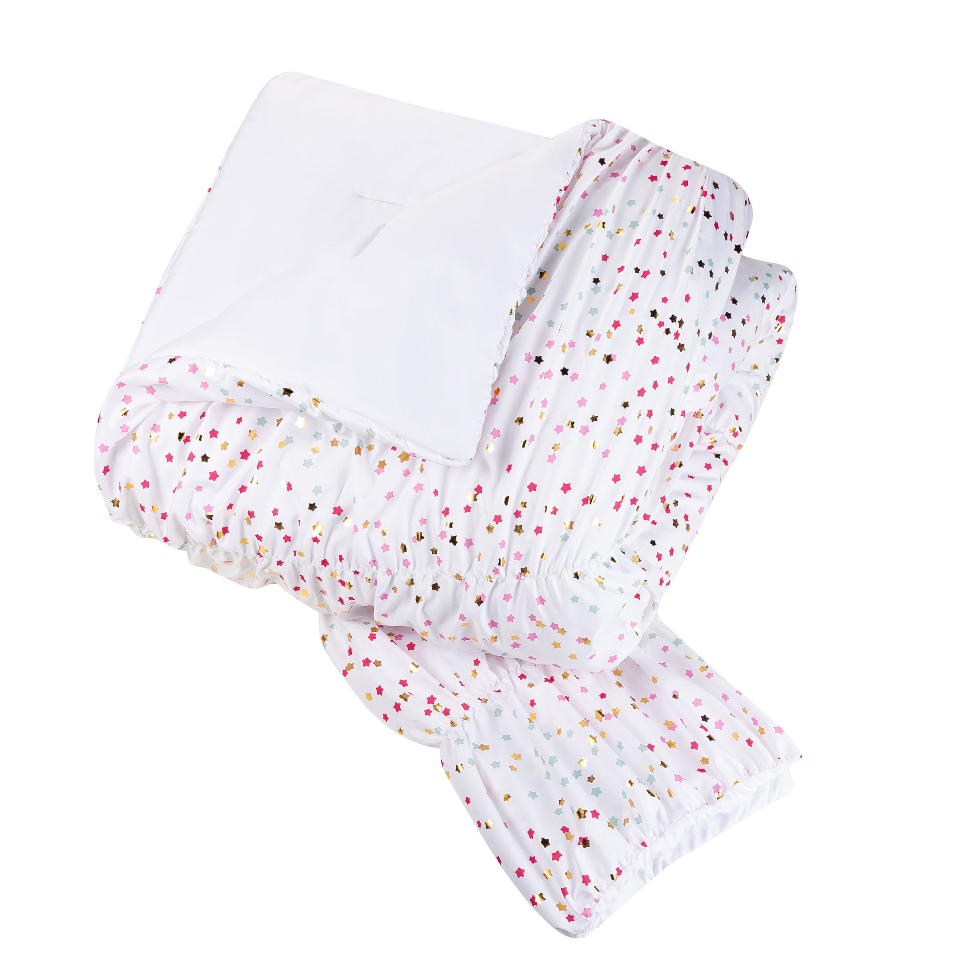 Urban Playground Kids and Teens Iridescent Stars White 3-Piece Comforter Set, Full/Queen